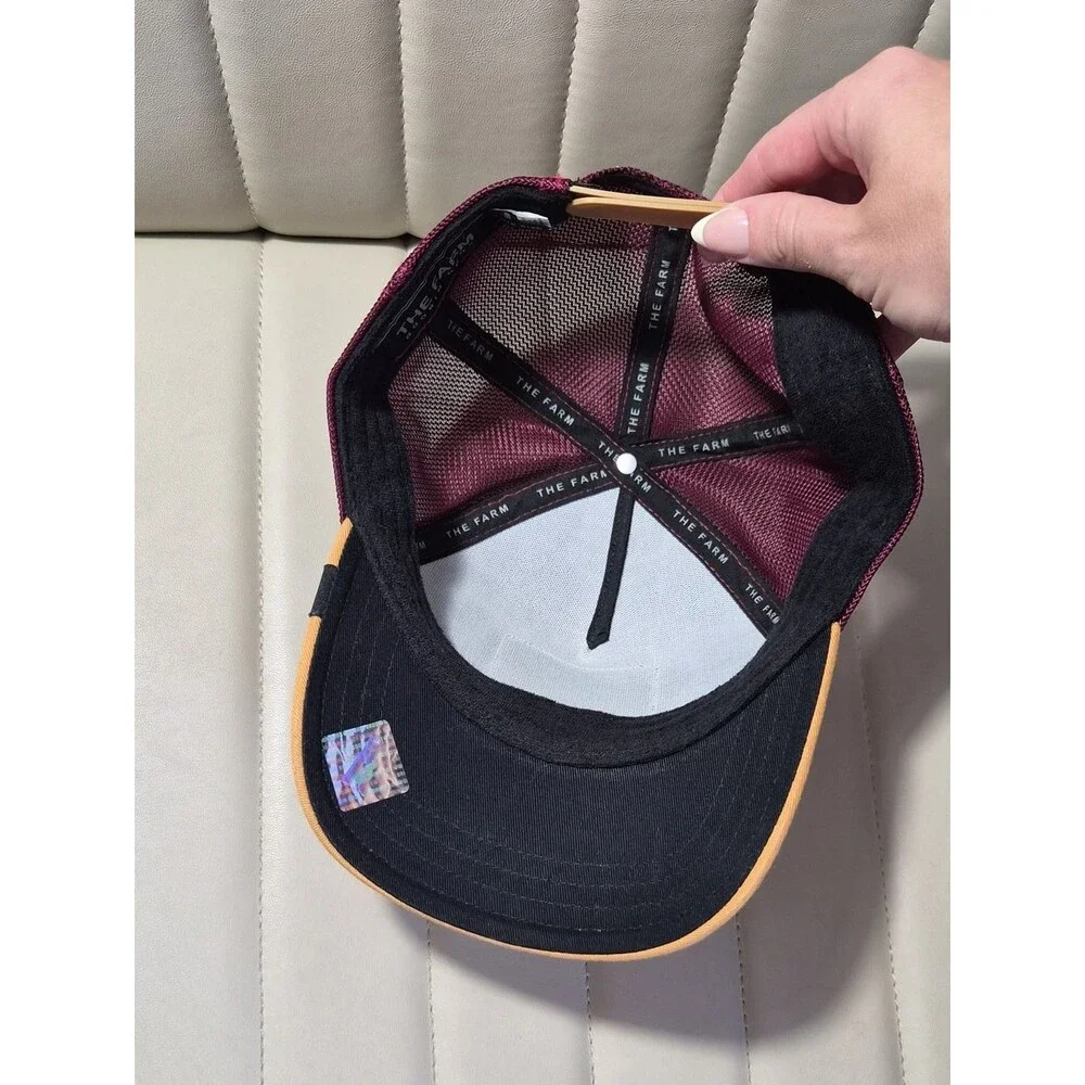Raging Bull Patch Mesh Trucker Hat - Burgundy The Farm Goorin Bros